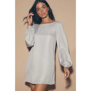 LULU'S Status Update Long Sleeve Mini Shift Dress Size Large